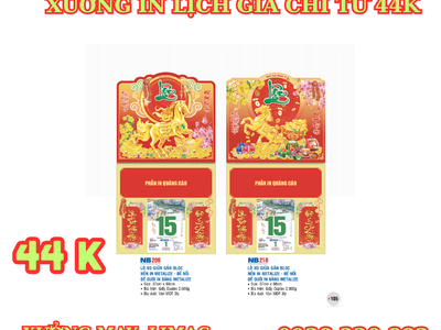 Cơ sở sản xuất lịch treo tường in logo mã đáo và lộc 0