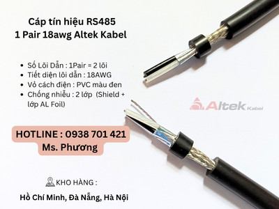 Cáp tín hiệu RS485 1 Pair 18awg Altek Kabel tại Đà Nẵng, Hà Nội, Hồ Chí Minh 1
