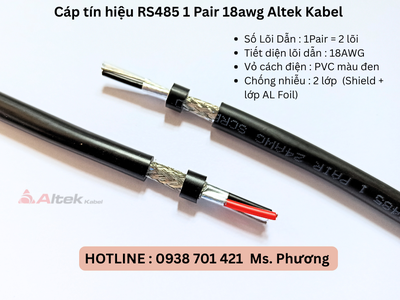 Cáp tín hiệu RS485 1 Pair 18awg Altek Kabel tại Đà Nẵng, Hà Nội, Hồ Chí Minh 2