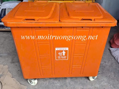 Thùng rác thép 660 lit 0