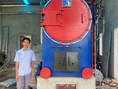 Nồi hơi công nghiệp sử dụng nguyên liệu đốt than, củi,vỏ trấu,viên nén gỗ... công suất 1,5 tấn hơi/h 0