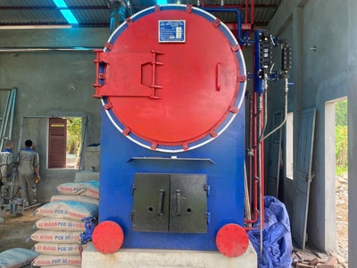 Nồi hơi công nghiệp sử dụng nguyên liệu đốt than, củi,vỏ trấu,viên nén gỗ... công suất 1,5 tấn hơi/h 2