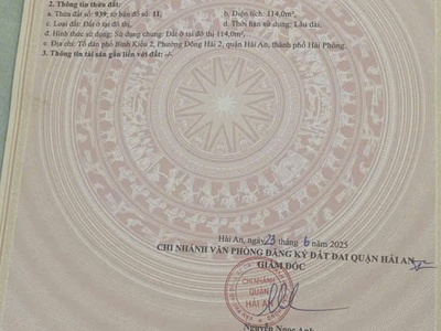 Bán đất đẹp tại ngõ 66 kiều hạ, hải an, hải phòng   sổ hồng chính chủ, giá cực tốt 2