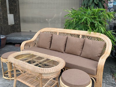 Sofa mây phòng khách nhỏ gọn 1