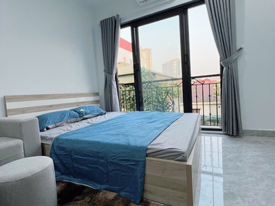 Cho thuê phòng trọ studio có ban công thoáng khu vực Cầu giấy 1