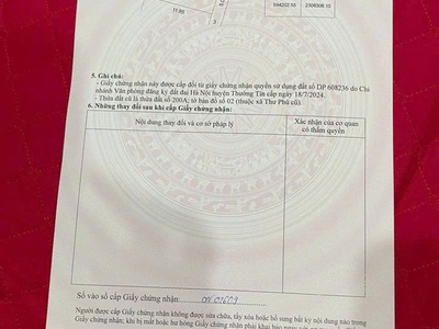 Bán 60m2 vĩnh lộc, thư phú, thường tín, hn   sổ đẹp hiếm có khó tìm   diện tích: 60m2 0