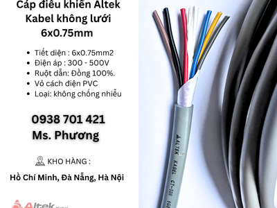 Cáp điều khiển Altek Kabel không lưới 6x0.75mm Đà Nẵng, Hà Nội, Hồ Chí Minh 3