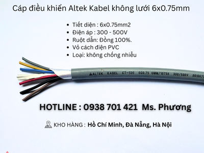 Cáp điều khiển Altek Kabel không lưới 6x0.75mm Đà Nẵng, Hà Nội, Hồ Chí Minh 1