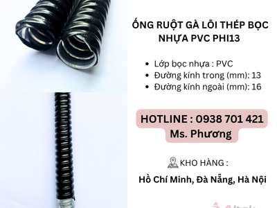 Ống ruột gà lõi thép bọc nhựa PVC Phi13 tại Đà Nẵng, Hà Nội, Hồ Chí Minh 2
