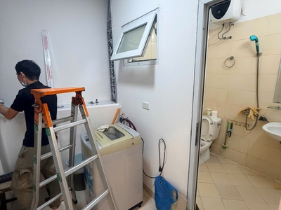 Cho thuê căn hộ ccmn ngõ 100 khâm thiên  70m2 x 2 ngủ 2 wc  ở gia đình 9 triệu 4