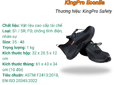 Giày Bảo Hộ KingPro ECOLINA   Làm chủ từng bước, vững vàng mọi địa hình 0
