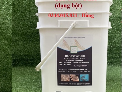 Men vi sinh nguyên liệu Mỹ, dạng bột, dạng viên, xử lý nước và đáy ao 0