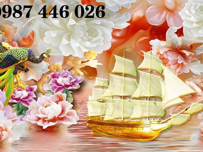 Tranh gạch men chim công HP923 7