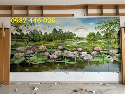 Gạch in tranh 3d ốp tường HP833 7