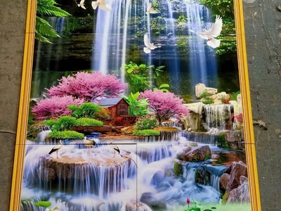 Gạch in tranh 3d ốp tường HP833 11