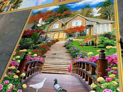 Gạch in tranh 3d ốp tường HP833 5