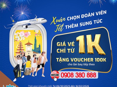 Bay ngược chiều Tết cùng Vietravel Airlines   Giá vé chỉ từ 1.000 đồng 0