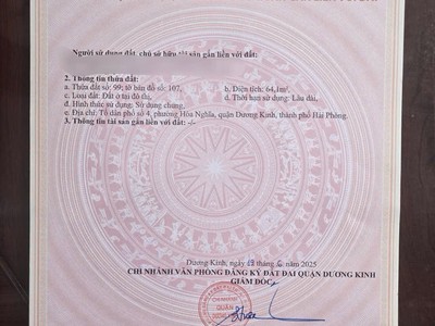 Chính chủ bán lô đất mini tại tổ 4   hòa nghĩa, dương kinh   chỉ 9xx triệu 0