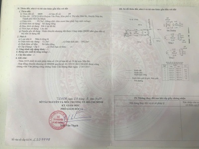 Cần bán nhanh căn nhà 3 tầng vị trí đẹp tại 1979/23/85a, đường huỳnh tấn phát  nay là đường huỳnh 4