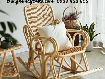 Ghế bập bênh mây tre cho người già 3
