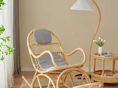 Ghế bập bênh mây tre cho người già 5