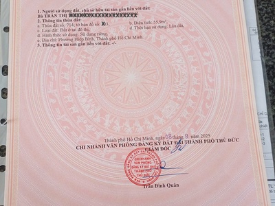 Bán 6 lô đất liền kề đối diện KĐT Vạn Phúc, Thủ Đức   DT 56m    giá chỉ từ 4,6 tỷ 6