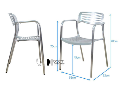 Ghế ăn khung hợp kim nhôm xếp chồng CC07001‑A tại HCM 0