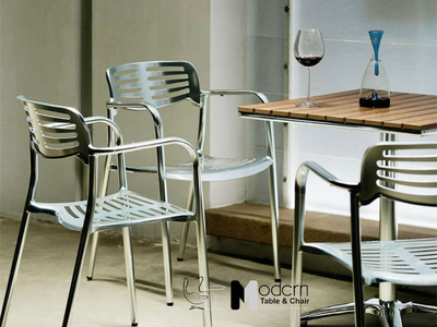 Ghế ăn khung hợp kim nhôm xếp chồng CC07001‑A tại HCM 5