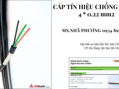 Cáp Tín Hiệu Chống Nhiễu Altek Kabel 4 Lõi Đà Nẵng, Hà Nội, Hcm. 1