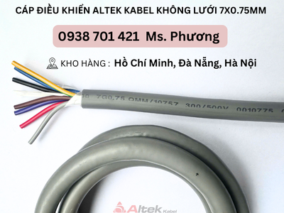 Cáp điều khiển Altek Kabel không lưới 7x0.75mm Đà Nẵng, Hà Nội, Hồ Chí Minh 2