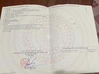 Chính chủ cần bán 100m  đất ở thổ cư   thôn lạc tài, xã mai đình, huyện sóc sơn, hà nội 4