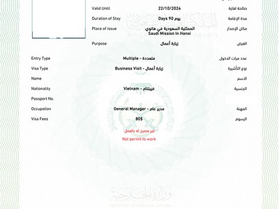Dịch vụ làm visa Saudi Arabia, thị thực Ả Rập Xê Út 1
