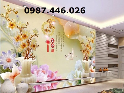 Gạch tranh 3d hoa mẫu đơn HP727 3