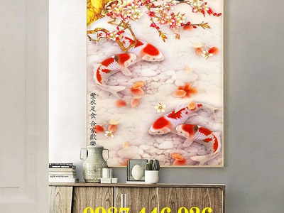 Gạch tranh cá chép 3d HP8727 7