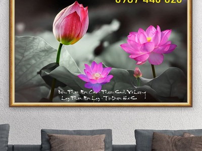 Gạch tranh hoa sen 3d HP0883 6