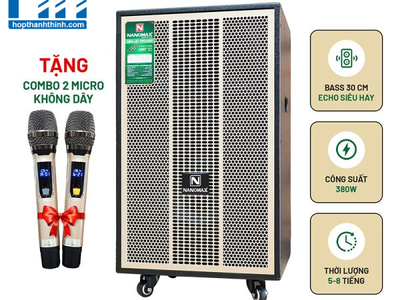 Loa Kéo Nanomax SK-12X1 Bass 30cm 380w Karaoke Bluetooth 0