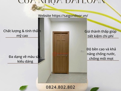 Cửa Nhựa Đài Loan   Đẹp Gọn, Giá Nhẹ, Xài Mê Ly 0