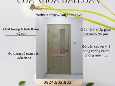 Cửa Nhựa Đài Loan   Đẹp Gọn, Giá Nhẹ, Xài Mê Ly 2