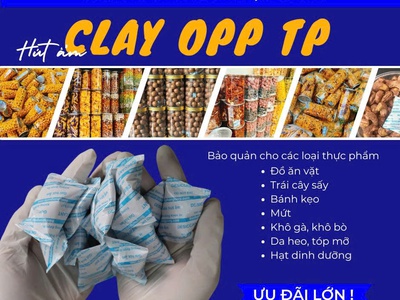 Bảo vệ bánh mứt ngày tết khô ráo với gói hút ẩm Clay OPP Thịnh Phong 0