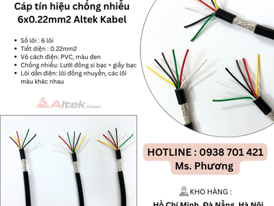 Cáp tín hiệu chống nhiễu 6x0.22mm Altek Kabel Đà Nẵng, Hà Nội, Hồ Chí Minh 0