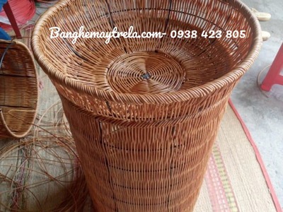 Bộ khay trưng trái cây siêu thị nhựa giả mây 4