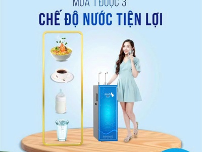 Máy lọc nước RO cao cấp chính hãng 2 vòi 3 chức năng 1