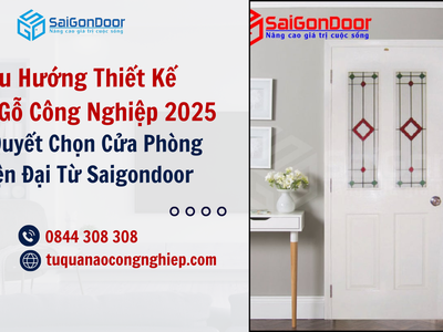 Xu Hướng Thiết Kế Cửa Gỗ Công Nghiệp 2025: Bí Quyết Chọn Cửa Phòng Hiện Đại Từ Saigondoor 1