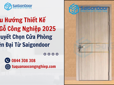 Xu Hướng Thiết Kế Cửa Gỗ Công Nghiệp 2025: Bí Quyết Chọn Cửa Phòng Hiện Đại Từ Saigondoor 3