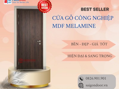 Cửa gỗ công nghiệp MDF 1