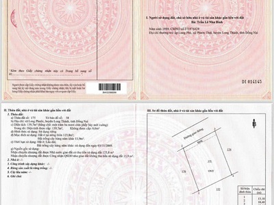 Chỉ với 1tỷ3 bạn đã có thể sở hữu ngay lô đất thổ cư đẹp- long phước, long thành, đồng nai 3