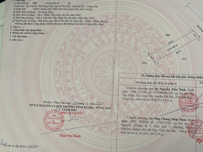 Lô 5x30 150m2, 100m2 thổ cư, sát công an phường tân thành 1