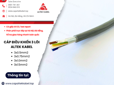 Cáp điều khiển Altek Kabel 3 lõi giá xưởng tại Hà Nội, Đà Nẵng 0
