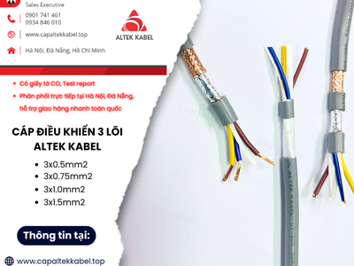 Cáp điều khiển Altek Kabel 3 lõi giá xưởng tại Hà Nội, Đà Nẵng 2