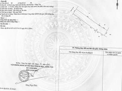 Bán 2716m đất mặt tiền quốc lộ 56 xã hòa long brvt giá 28 tỷ. 2